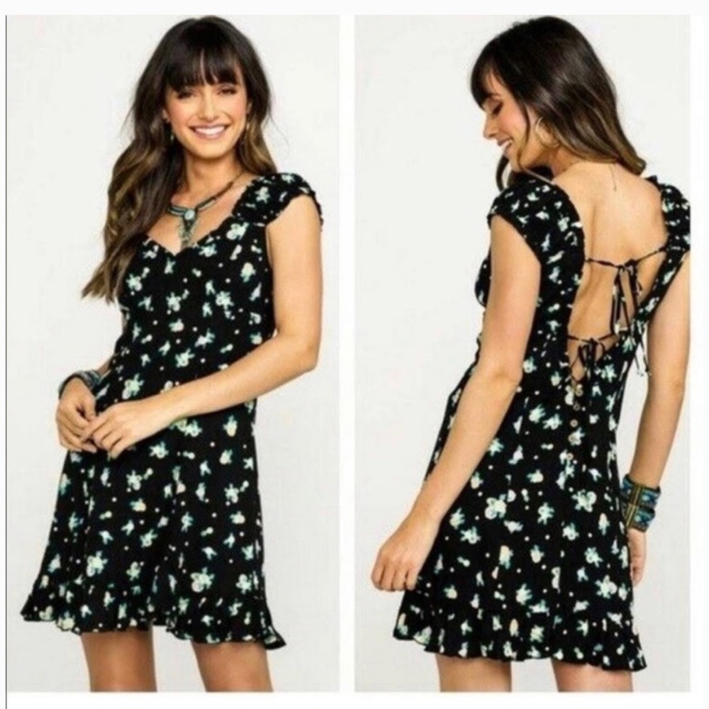 Free people Like a Lady Citrus dress in black